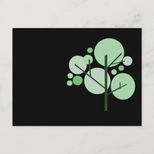 funky tree with black bckgrd postcard