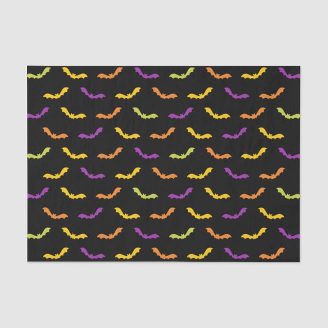 Funky Trendy Retro Abstract Halloween Pattern Tissue Paper (Front)