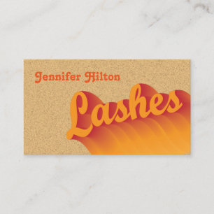 Funky trendy retro colourful lashes logo after car business card