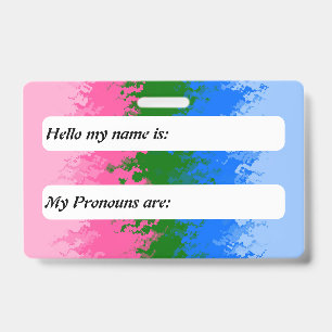 Funky Trippy Customizable Omniromantic Pride Flag Badge