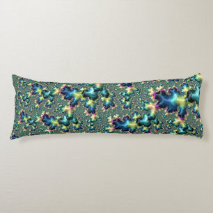 Funky Trippy Eclectic Boho Hippie Abstract Fractal Body Pillow