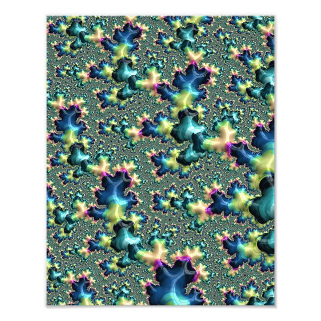 Funky Trippy Eclectic Boho Hippie Abstract Fractal Photo Print (Front)