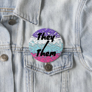 Funky Trippy Ripply Groovy Multisexual Pride Flag 3 Inch Round Button