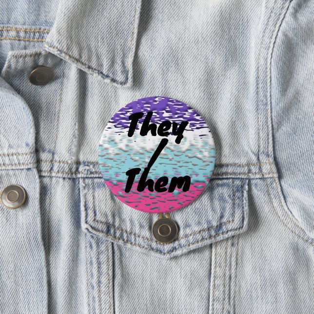 Funky Trippy Ripply Groovy Multisexual Pride Flag 3 Inch Round Button (In Situ)