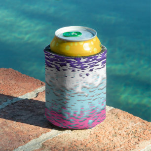 Funky Trippy Ripply Groovy Multisexual Pride Flag Can Cooler