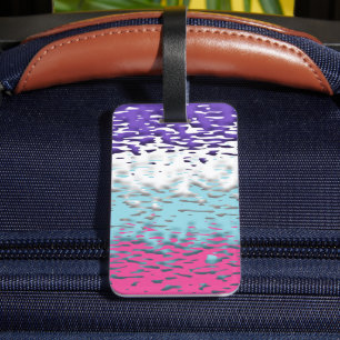 Funky Trippy Ripply Groovy Multisexual Pride Flag Luggage Tag