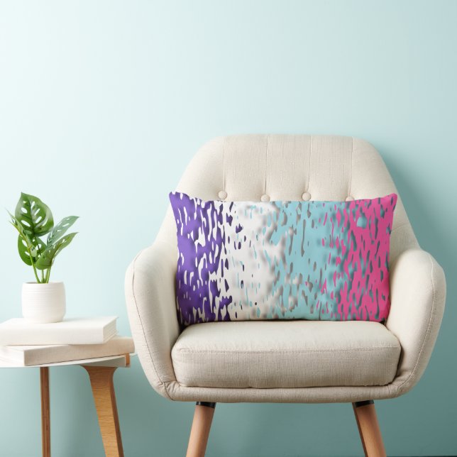 Funky Trippy Ripply Groovy Multisexual Pride Flag Lumbar Pillow (Chair)
