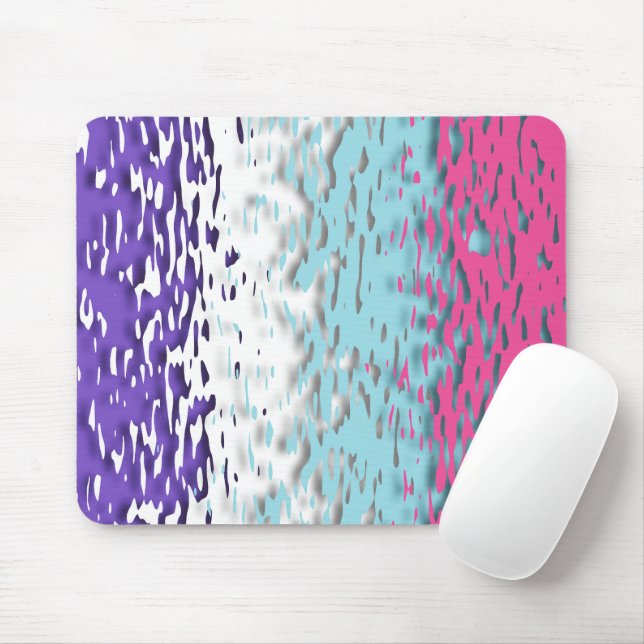 Funky Trippy Ripply Groovy Multisexual Pride Flag Mouse Pad (With Mouse)