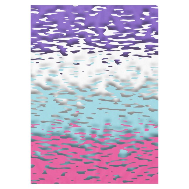 Funky Trippy Ripply Groovy Multisexual Pride Flag Tablecloth (Front)