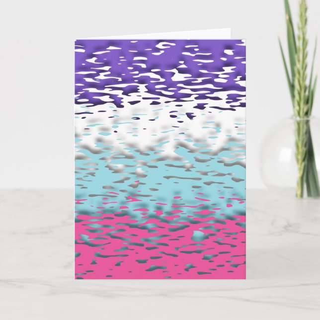 Funky Trippy Ripply Groovy Multisexual Pride Flag Thank You Card (Front)
