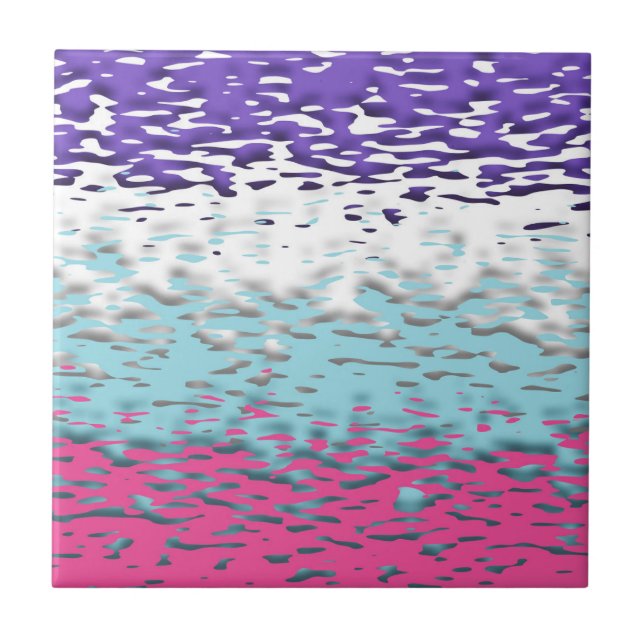 Funky Trippy Ripply Groovy Multisexual Pride Flag Tile (Front)