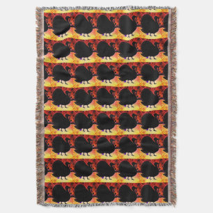 Funky Turkey Throw Blanket