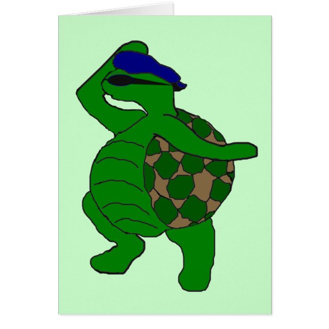 Funky Turtle Blank Card (Front)