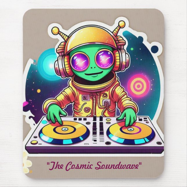 "Funky Vibes Only" Mouse Pad (Front)