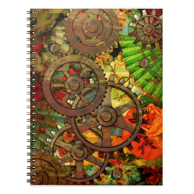 Funky Victorian Steampunk Notebook (Front)