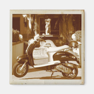 Funky Vintage Scooter Magnet! Magnet