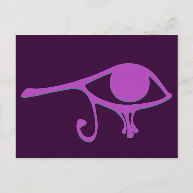 Funky Wadjet Magenta Ash Postcard (Front)