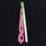 Funky Watermelon Neon Green Paint Drips Tie<br><div class="desc">This fun and funky watermelon pattern with neon green paint drips is the perfect gift for the summer season. It's silly and funny print is great for any stylish and trendy hipster. So enjoy this cool and unique print for the season!</div>