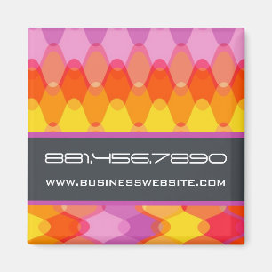 Funky Waves 01 * Yellow Orange Purple Magnet