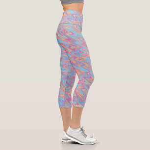 Funky Waves Capri Leggings