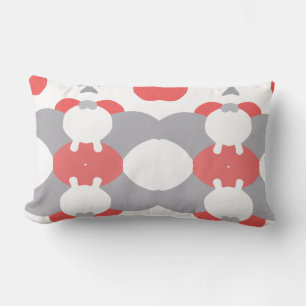 Funky Weird Pattern Coral White Grey Cushion