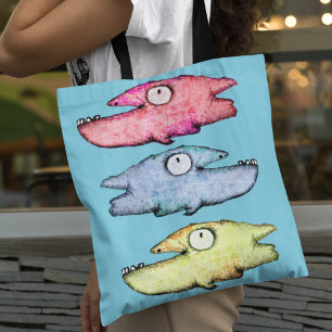 Funky Whimsical fish Tote Bag