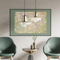 Funky Whimsical Gold Wavy Swirls Art Pattern