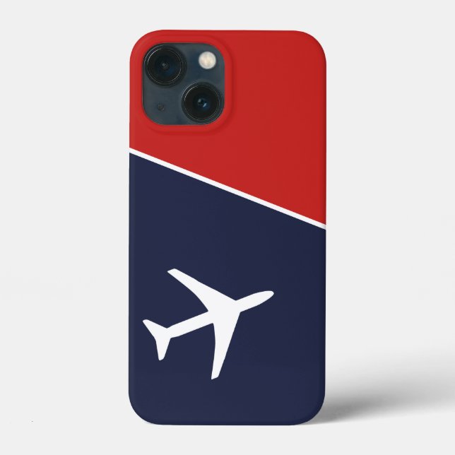 Funky White Plane Airplane Pilot Aviation Case-Mate iPhone Case (Back)