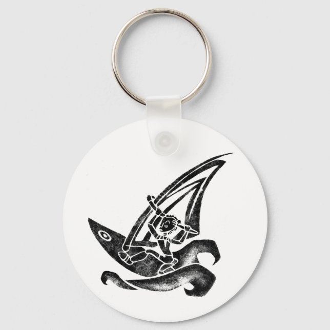 Funky Windsurfer Keychain (Front)