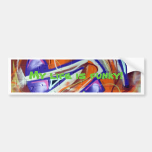 funky world graffiti designs and slogans bumper sticker