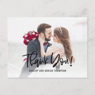 Funky Writing EDITABLE COLOR Thank You Postcards