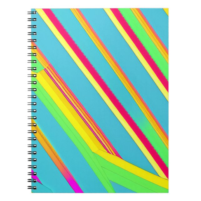 Funky Y2K Stripe Carnet pour l'écriture (Devant)