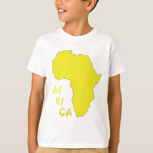 Funky Yellow Africa Map T-Shirt