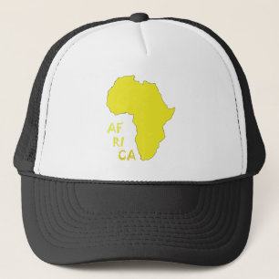 Funky Yellow Africa Map Trucker Hat