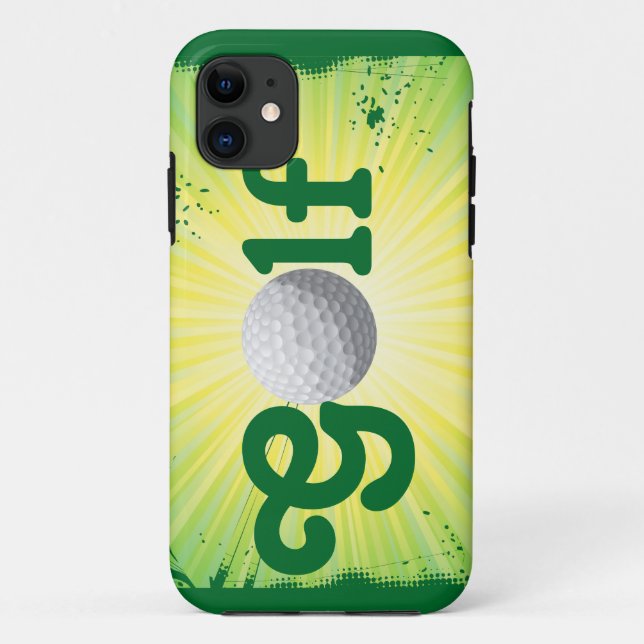 Funky Yellow Green Golf Ball iPhone 5 Case (Back)