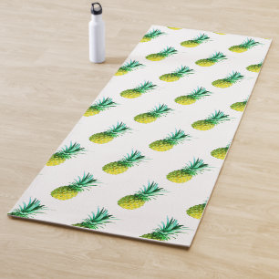 Funky Yellow Green Yummy Pineapple Yoga Mat