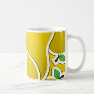 Funky yellow pear coffee mug