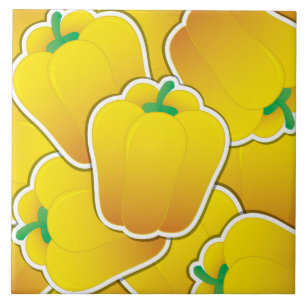 Funky yellow pepper tile