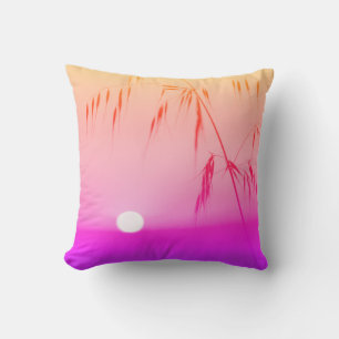 Funky Yellow Sunset Colourful Cushion Throw Pillow