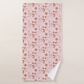Funky Yoga Pattern Bath Towel