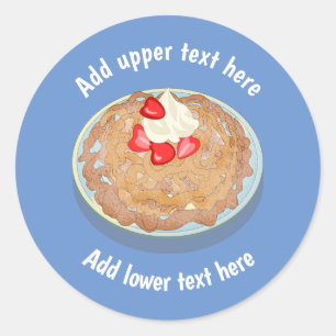 Funnel Cake Graphic - Fairground & Park Favourite  Classic Round Sticker