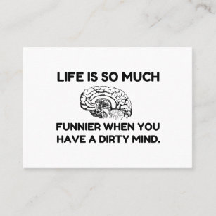 Funnier Dirty Mind Business Card