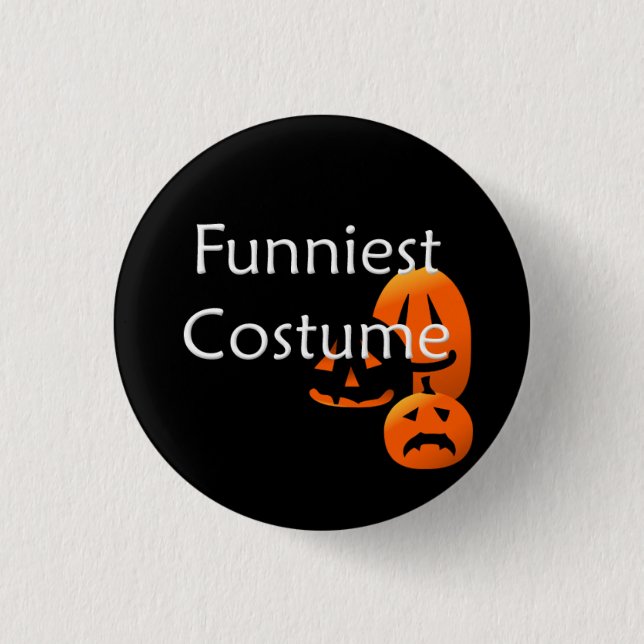 Funniest Costume Contest Halloween Jack-o-Lanterns 1 Inch Round Button (Front)