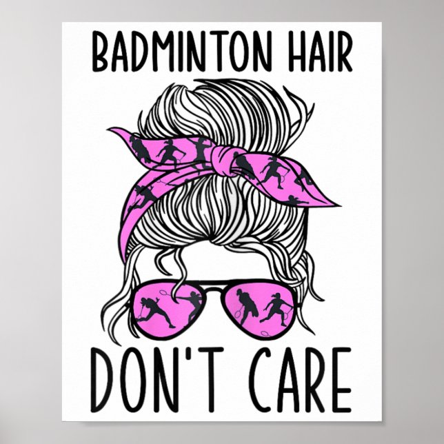 Funnny Badminton Player And Lover - Shuttle Badmin Poster (Front)