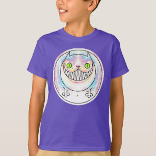 Funnt Cat Fat Cat Cheshire Cat Grin Kids T Shirt