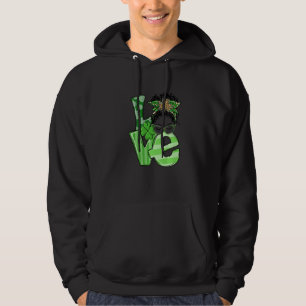 Funnw Love Messy Hair Bun  St Patrick's Day Family Hoodie