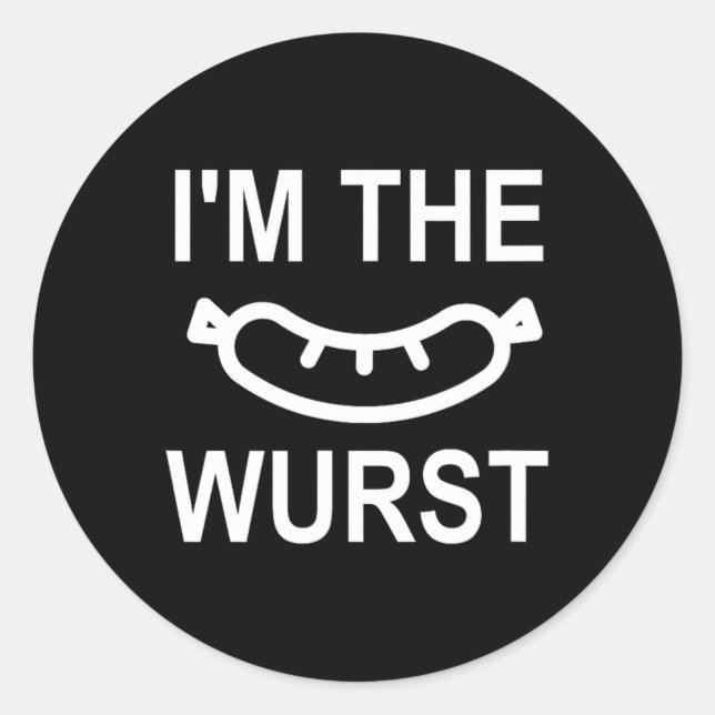 Funny13  classic round sticker (Front)
