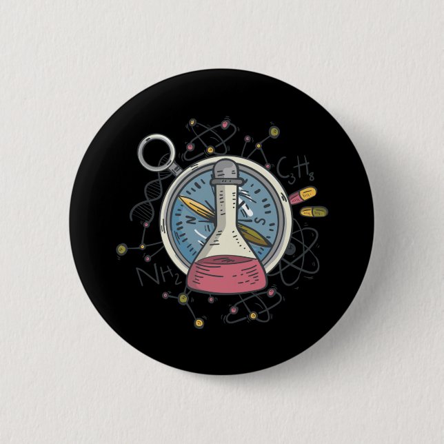 Funny Сhemistry Science Pun 2 Inch Round Button (Front)