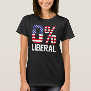 Funny 0 Liberal Political Conservative Republican T-Shirt