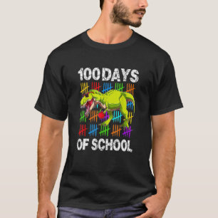 Funny 100 Days Of School 100th Day Of School Dino T-Shirt